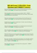 BIO 465 Exam 2 UPDATED   Exam  Questions and CORRECT Answers 