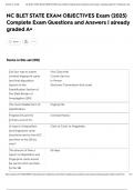 NC BLET STATE EXAM OBJECTIVES Exam &lpar;2025&rpar; Complete Exam Questions and Answers &vert; already graded A&plus;