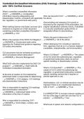 Controlled Unclassified Information &lpar;CUI&rpar; Training&rpar; &ndash; EXAM Test Questions with 100&percnt; Verified Answers