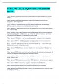 MBA 705 CH 2&3 Questions and Answers correct