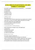 SCMA 2040 EXAM QUESTIONS AND 100&percnt; CORRECT ANSWERS&excl;&excl;