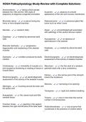 HOSA Pathophysiology Study Review with Complete Solutions