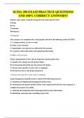SCMA 350 EXAM PRACTICE QUESTIONS AND 100&percnt; CORRECT ANSWERS
