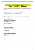 SCMA 350 MOCK EXAM QUESTIONS AND 100&percnt; CORRECT ANSWERS&excl;&excl;