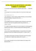 BUNDLE OF SCMA 350 EXAMS ALL WITH QUESTIONS AND 100&percnt; CORRECT ANSWERS