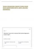 TEXAS EMISSIONS INSPECTIONS EXAM 2025 QUESTIONS WITH 100&percnt; SOLVED ANSWERS&excl;&excl;
