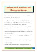 Meritorious CPL Board Exam 2025 Questions and Answers