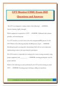CFT Monitor USMC Exam 2025 Questions and Answers