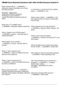 PMHNP Exam Reported Questions with 100&percnt; Verified Answers Graded A&plus;