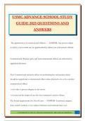 USMC ADVANCE SCHOOL STUDY GUIDE 2025 QUESTIONS AND ANSWERS