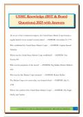 USMC Knowledge &lpar;BST & Board Questions&rpar; 2025 with Answers