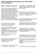 HIPAA Challenge Exam Test Questions with 100&percnt; Verified Answers Graded A&plus;