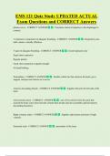 EMS 121 Quiz Study UPDATED ACTUAL    Exam Questions and CORRECT Answers