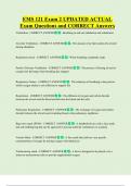 EMS 121 Exam 2 UPDATED ACTUAL    Exam Questions and CORRECT Answers
