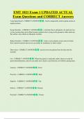 EMT 1021 Exam 1 UPDATED ACTUAL    Exam Questions and CORRECT Answers 