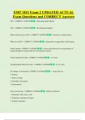 EMT 1021 Exam 2 UPDATED ACTUAL    Exam Questions and CORRECT Answers 