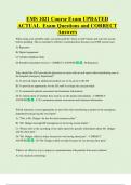 EMS 1021 Course Exam UPDATED   ACTUAL  Exam Questions and CORRECT  Answers