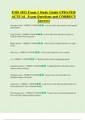 EMS 1021  Bundled Exam Questions WITH  CORRECT Answers