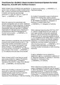 Final Exam for&colon; IS-200&period;C&colon; Basic Incident Command System for Initial Response&comma; ICS-200 with Verified Answers