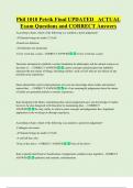 Phil 1010 Petrik Final UPDATED   ACTUAL    Exam Questions and CORRECT Answers 