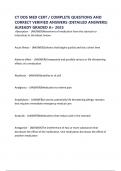 CT DDS MED CERT &sol; COMPLETE QUESTIONS AND CORRECT VERIFIED ANSWERS &lpar;DETAILED ANSWERS&rpar; ALREADY GRADED A&plus; 2025
