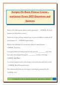 Semper Fit Basic Fitness Course - marinenet Exam 2025 Questions and Answers