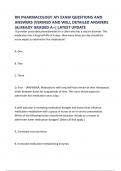RN PHARMACOLOGY ATI EXAM QUESTIONS AND ANSWERS &vert;VERIFIED AND WELL DETAILED ANSWERS &vert;ALREADY GRADED A&plus;&vert; LATEST UPDATE