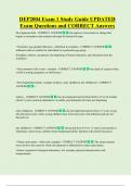DEP 2004  Bundled Exam Questions WITH  CORRECT Answers