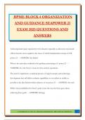 BPME BLOCK 4 ORGANIZATION AND GUIDANCE SEAPOWER 21 EXAM 2025 QUESTIONS AND ANSWERS
