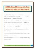 BPME- Block 5 Planning&colon; U&period;S&period; Army Exam 2025 Questions and Answers