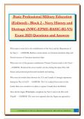 Basic Professional Military Education &lpar;Enlisted&rpar; - Block 2 - Navy History and Heritage &lpar;NWC-EPME-BASIC-B2-V5&rpar; Exam 2025 Questions and Answers