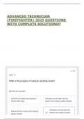 ADVANCED TECHNICIAN &lpar;FIREFIGHTER&rpar; 2025 QUESTIONS WITH COMPLETE SOLUTIONS&excl;&excl;