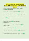 MCCQE1 Practice Test  UPDATED   ACTUAL Exam Questions and CORRECT  Answers 
