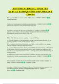 AMFTRB NATIONAL UPDATED     ACTUAL Exam Questions and CORRECT  Answers 