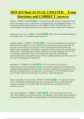 MSN 622 final ACTUAL UPDATED     Exam  Questions and CORRECT Answers