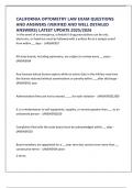 CALIFORNIA OPTOMETRY LAW EXAM QUESTIONS AND ANSWERS &lpar;VERIFIED AND WELL DETAILED ANSWERS&rpar; LATEST UPDATE 2025&sol;2026