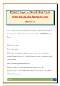 USMLE Step 1 - uWorld High Yield Notes Exam 2025 Questions and Answers