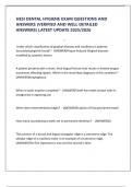 HESI DENTAL HYGIENE EXAM QUESTIONS AND ANSWERS &lpar;VERIFIED AND WELL DETAILED ANSWERS&rpar; LATEST UPDATE 2025&sol;2026