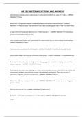 NR 320 MIDTERM QUESTIONS AND ANSWERS