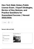 New York State Notary Public License Exam &sol; Expert Strategies&comma; Review of Key Quizzes&comma; and Practice Questions for Guaranteed Success &sol; Newest 2025&sol;2026&period;