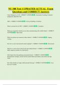 NU 308 Test 1 UPDATED ACTUAL  Exam  Questions and CORRECT Answers