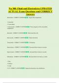 Nu 308- Fluid and Electrolytes UPDATED     ACTUAL Exam Questions and CORRECT  Answers 