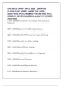CPSI EXAM LATEST EXAM 2025 &vert; CERTIFIED PLAYGROUND SAFETY INSPECTOR EXAM &vert; QUESTIONS AND ANSWERS&vert; VERIFIED AND WELL DETAILED ANSWERS GRADED A&plus;&vert; LATEST UPDATE 2025&sol;2026