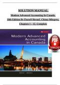 SOLUTION MANUAL  Modern Advanced Accounting In Canada&comma; 10th Edition By Darrell Herauf&comma; Chima Mbagwu&comma; Chapters 1 - 12&comma;