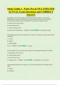 Study Guide 1 - Parli&period; Pro & FFA UPDATED   ACTUAL Exam Questions and CORRECT  Answers 