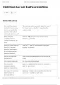 CSLB Practice Test  Questions and Answers Best rated A&plus; Guaranteed Success Latest Update