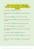 Unit 1&colon; FFA & Parli Pro UPDATED   ACTUAL Exam Questions and CORRECT  Answers