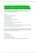 Adult Health 1 Final Exam Questions and Verified Correct Answers latest 2025&ndash;2026&period;pdf