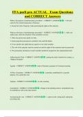 FFA parli pro ACTUAL   Exam Questions  and CORRECT Answers