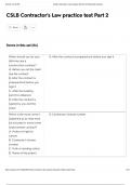 CSLB Contractor's Law practice test Part 2 Questions and Answers Best rated A&plus; Guaranteed Success Latest Update
